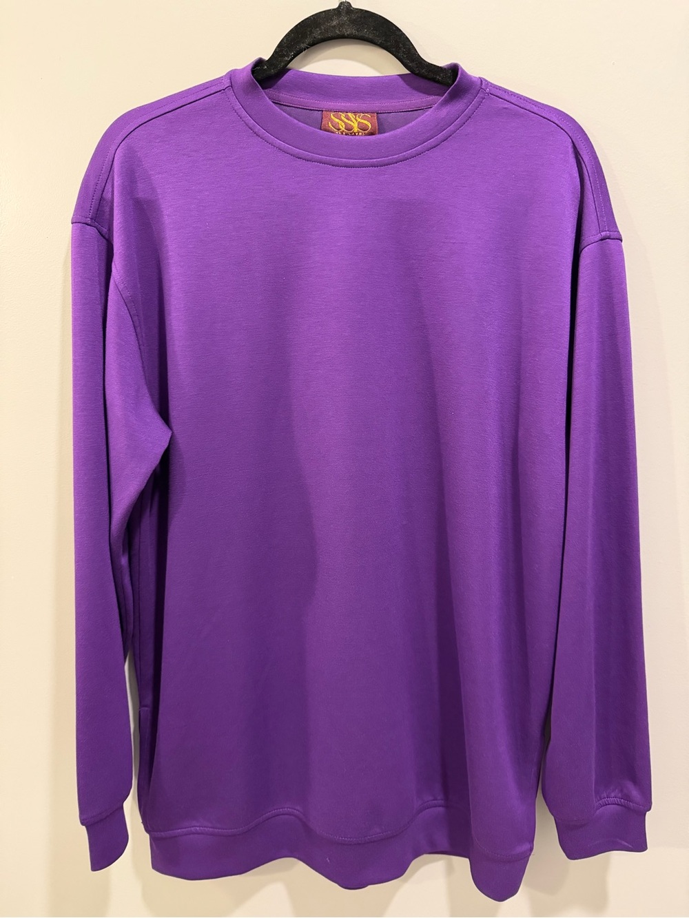 SSYS The Label Lilly Air Oversized Sweatshirt Purple Size S - Picture 4 of 7